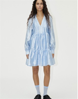 Jasmine Kjole - Blue Check